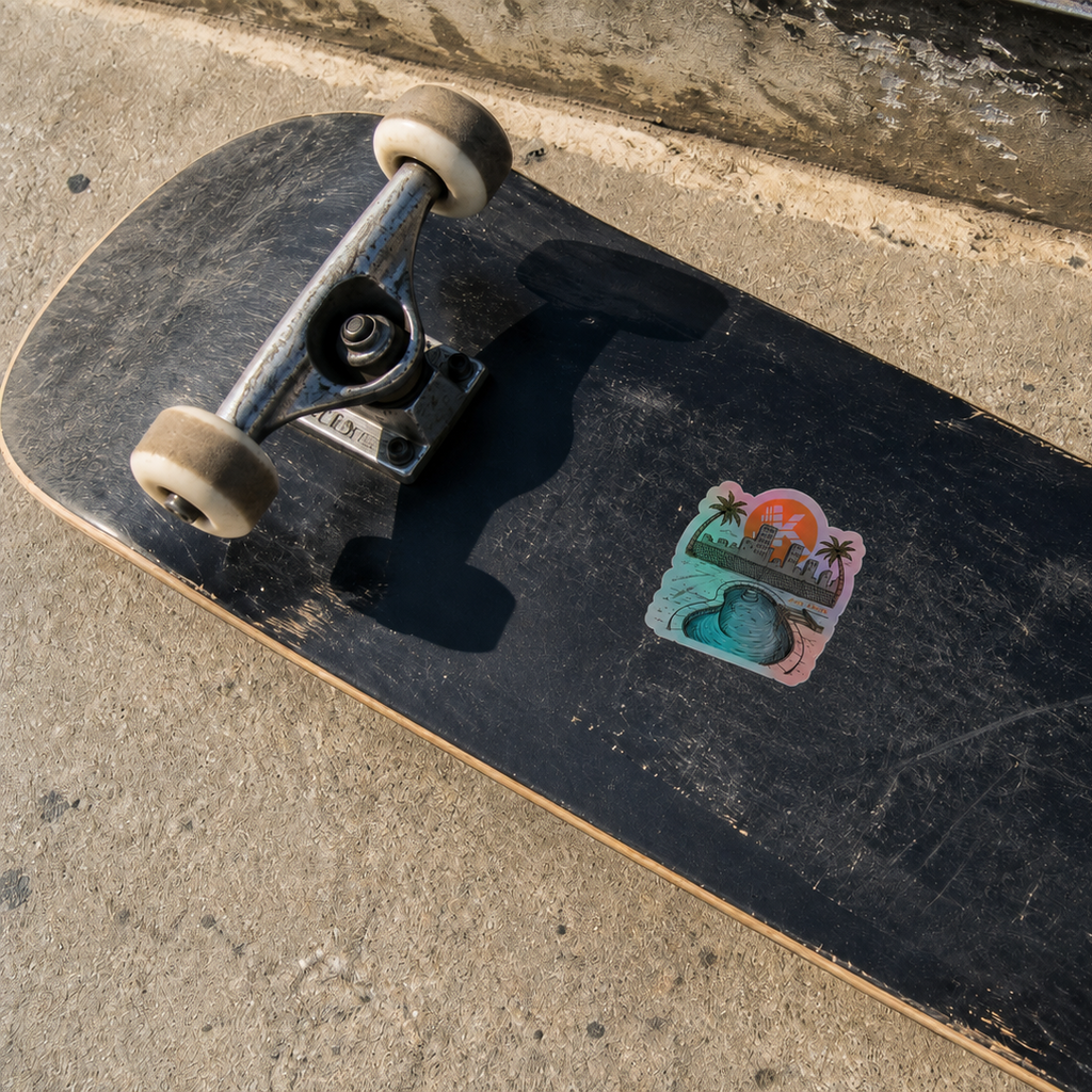 Skater's Paradise Holographic Sticker